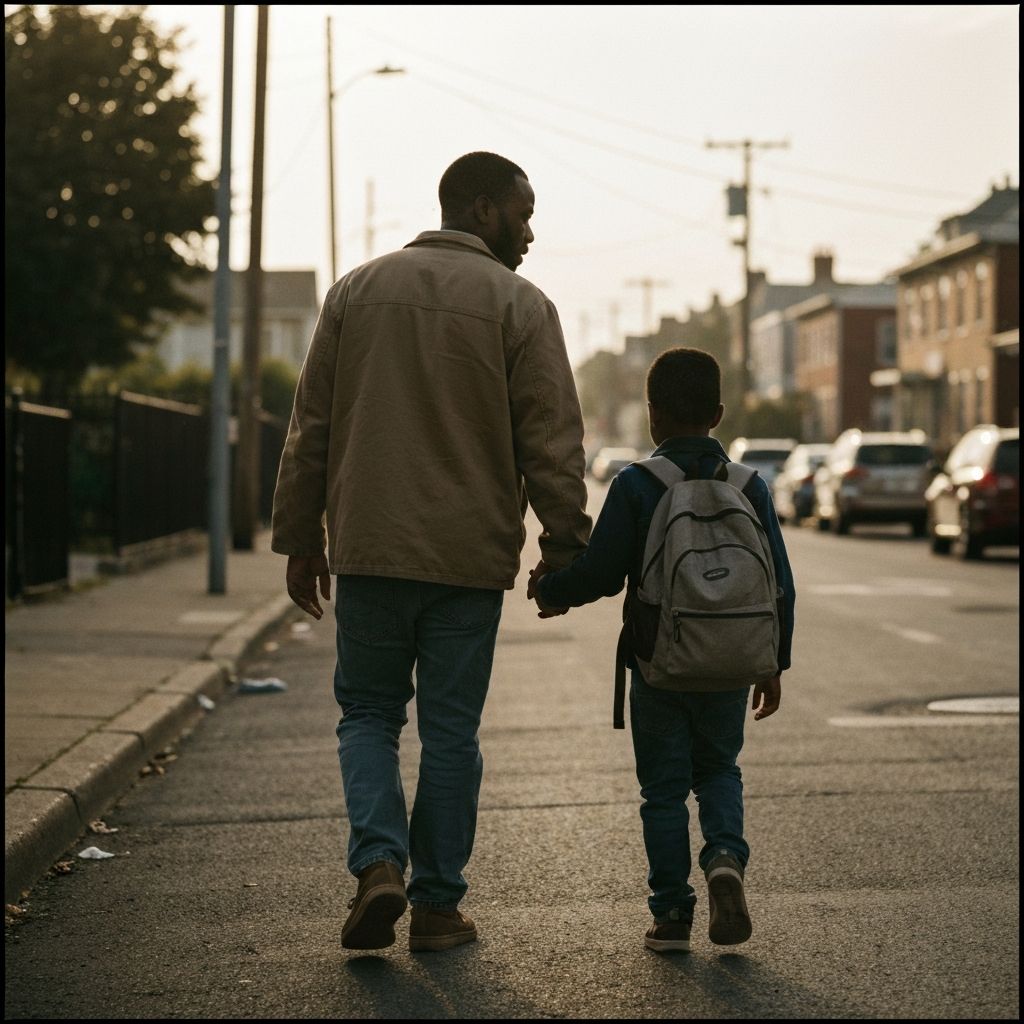 Father and son sharing a heartfelt moment